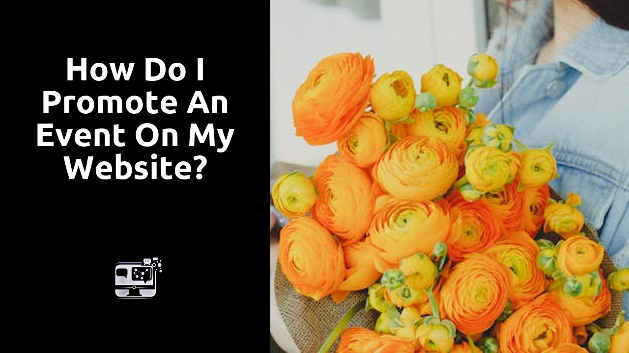 How do I promote an event on my website?